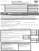 Form Ct-1040 Ext - Application For Extension Of Time To File Connecticut Income Tax Return For Individuals - 2002