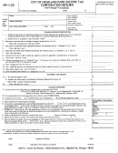 Form Hp-1120 - City Of Highland Park Income Tax Corporation Return
