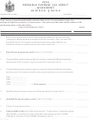 Research Expense Tax Credit Worksheet - Maine Department Of Revenue - 2002