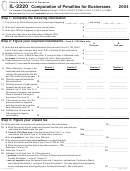 Form Il-2220 - Computation Of Penalties For Businesses - 2004