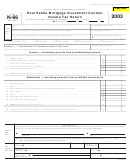 Fillable Form N-66 - Real Estate Mortgage Investment Conduit Income Tax Return - 2003 Printable pdf