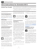 Instructions For Schedule 8812 - Child Tax Credit - 2015 Printable pdf