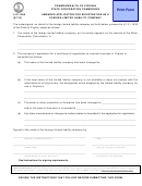 Form Llc-1055 - Amended Application For Registration As A Foreign Llc