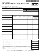 Form 561s - Oklahoma Capital Gain Deduction For The Nonresident Shareholder - 2012