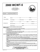 Form 2000 Wcwt-5 - Application For Refund Of Wilmington