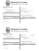 Local Services Tax (lst) Form - Richland Township - 2009