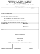 Certificate Of Reinstatement Form - Stock Or Non-stock Corporation - 2001