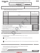Arizona Form 325 Draft - Agricultural Pollution Control Equipment Credit - 2009 Printable pdf