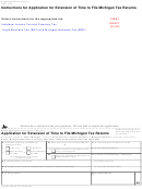 Form 4 (final Draft) - Application For Extension Of Time To File Michigan Tax Returns - 2007