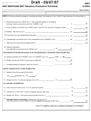 Form C-8043 Draft - Michigan Sbt Statutory Exemption Schedule - 2007