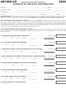 Form Ar1000-co - Schedule Of Check-off Contributions - 2006