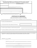 Form Cscl/cd-403 - Certificate Of Amendment - 2013