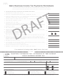 Form Efo00026 Draft - Idaho Business Income Tax Payments Worksheets/form 41es Draft - Quarterly Estimated Tax / Extension Of Time Payment Idaho Business Income Tax