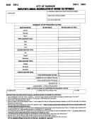 Form Sw-3 - City Of Saginaw Employer's Annual Reconciliation Of Income Tax Withheld - 2003