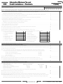 California Schedule P (540) - Alternative Minimum Tax And Credit Limitations - Residents - 1999 Printable pdf