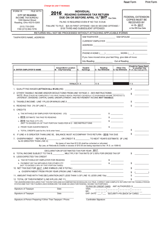2016 extension form irs