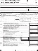Form 109 - California Exempt Organization Business Income Tax Return - 2015 Printable pdf