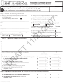 Form Il-1023-c-x Draft - Amended Composite Income And Replacement Tax Return - 2007