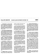Form Ri 1040-Es - R.i. Division Of Taxation - Payment Voucher - 2000 Printable pdf
