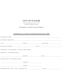Commercial Contractors Registration Form - City Of Walker, Michigan Building & Zoning Department