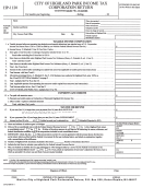 Form Hp-1120 - City Of Highland Park Income Tax Corporation Return