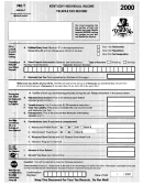 Form 740-t - Kentucky Individual Income Telefile Tax Record - 2000