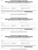 Form Pp005a - Prepaid Sales Tax Exemption Certificate - Indiana Department Of Revenue