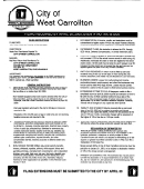 Instructions For Income Tax Return -t City Of Carrollton - 2000