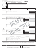 Form Ri-1120c (Draft) - Rhode Island Business Corporation Tax Return - 2012 Printable pdf