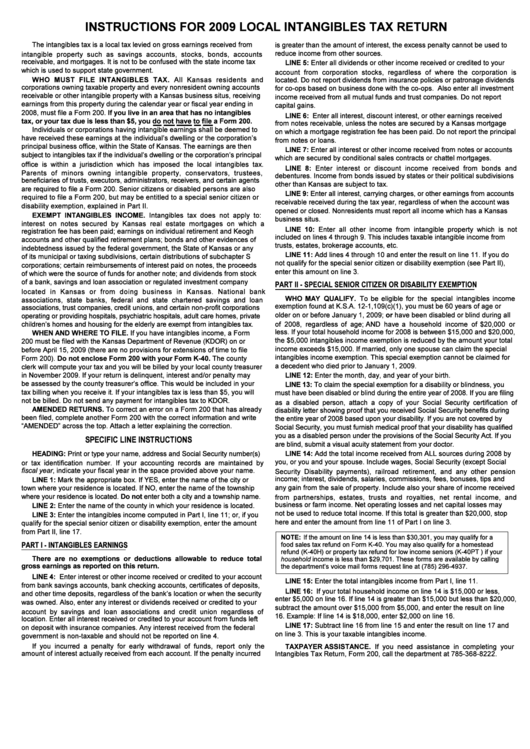 Instructions For Local Intangibles Tax Return - Kansas Department Of ...