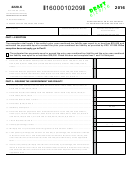 Form 2220-k Draft - Underpayment And Late Payment Of Estimated Income Tax And Llet - 2016