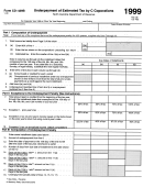 Form Cd-429b - Underpayment Of Estimated Tax By C Corporations - 1999