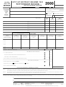 Form D-1065 - City Of Detroit Income Tax Partnership Return - 2000 Printable pdf