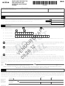 Form El101b Draft - Maryland Income Tax Declaration For Business Electronic Filing - 2012 Printable pdf