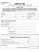 Form Ct-588 - Athlete And Entertainer Reduced Withholding Request