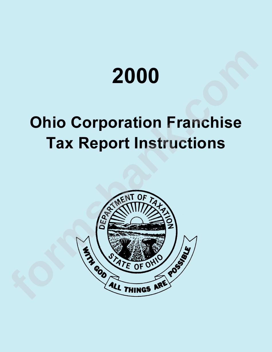 Ohio Corporation Franchise Tax Report Instructions - 2000