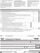 California Form 541-es - Estimated Tax For Fiduciaries - 2013