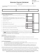 Montana Form Ext-04 - Extension Payment Worksheet - 2004