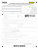 Fillable Form Clt-4 - Montana Corporation License Tax Return - 2011 Printable pdf
