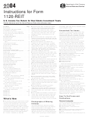 Instructions For Form 1120-reit - 2004