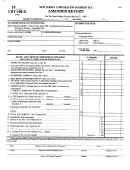 Form Cbt-100-x - New Jersey Corporation Business Tax Amended Return