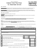 Form 511tx - Credit For Tax Paid To Another State - 2002