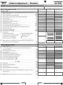 Form Ca (540) - California Adjustments - Residents - 2012
