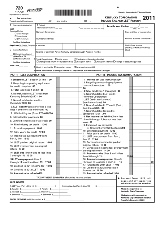 form-720-kentucky-corporation-income-tax-and-llet-return-2011