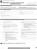 Form Rut-50-X - Amended Vehicle Use Tax Transaction Return 1998 Printable pdf