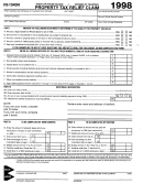 Form Ri-1040h - Property Tax Relief Claim - 1998