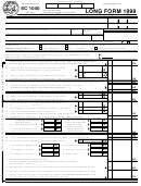 Fillable Form Sc 1040 - Individual Income Tax Return - Long Form - 1998 Printable pdf