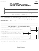 Form Ct-1040 Ext - Application For Extension Of Time To File Connecticut Income Tax Return For Individuals - 1998