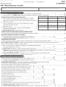 Form C-8000mc Final Draft - Sbt Miscellaneous Credits - 2007 Printable pdf