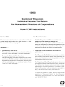 Instructions For Combined Wisconsin Individual Income Tax Return For Nonresident Directors Of Corporations Form 1cnd 1998